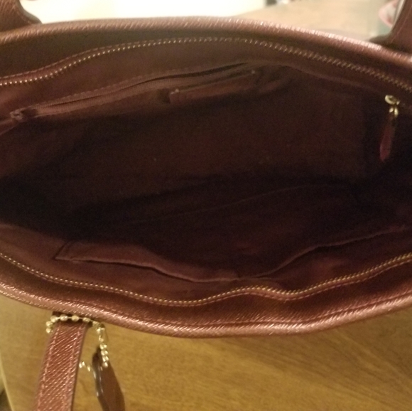 Coach Metallic Red medium tote - Picture 3 of 4